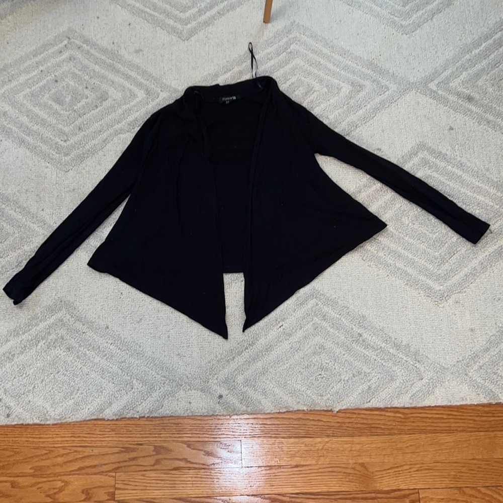 Forever 21 Black Long Sleeve Cardigan | Medium